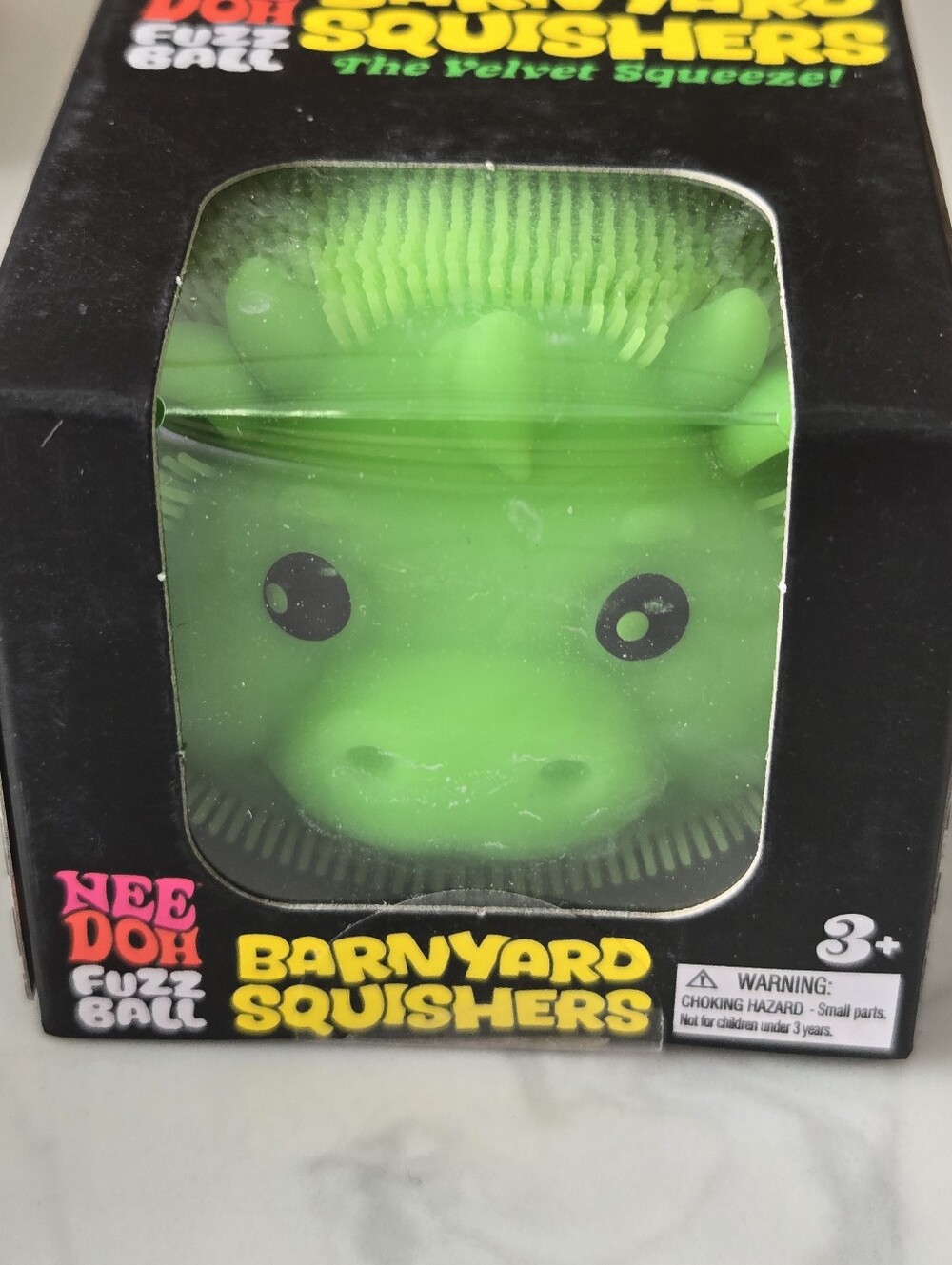 RARE NeeDoh Barnyard Fuzz Ball Squishers Lot - Blue Goat Green Cow Pink Pig - Picture 7 of 8